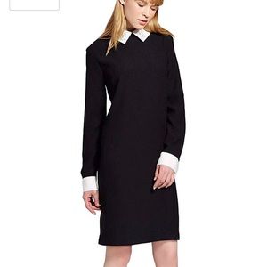 Victoria Beckham black white bunny shift dress